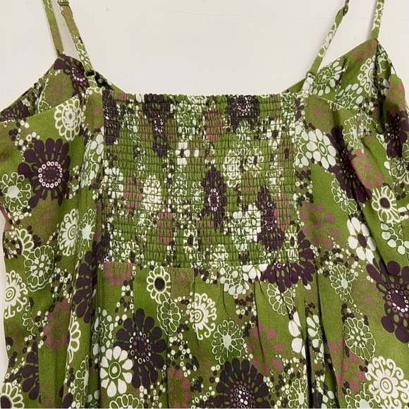 Artizia Wilfred City lights floral mini dress green white sweetheart neckline 8 - Picture 5 of 14